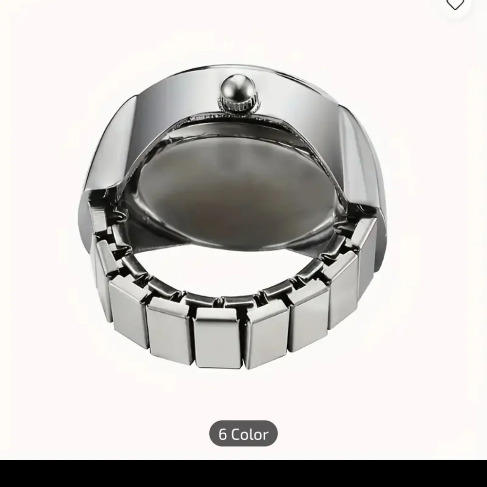 🆕Working Ring Watch Silver Peach Quartz NIP